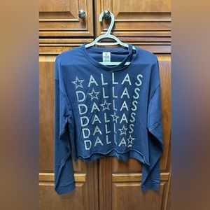 Dallas Cowboys size large long sleeve crop top